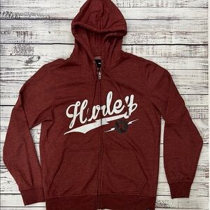 Hurley Red Zip Up Hoodie Sz.‎ S